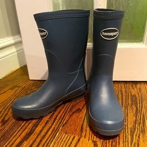 Havaianas Blue Rain Boots- excellent/like new condition- Size 36 (fits US 6)